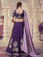 Wine Premium Viscose Upada Silk Lehenga Choli